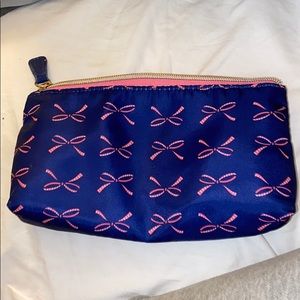 PINK AND BLUE RIBBON MAKEUP BAG